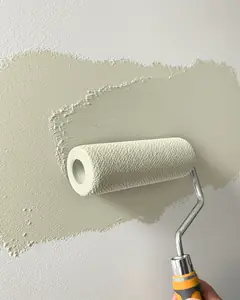Roller loaded with a fresh coat