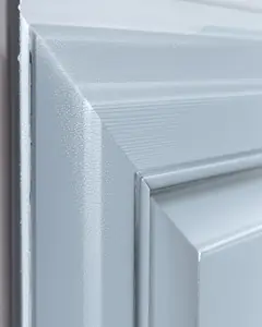 Lacquer finish on a cabinet door