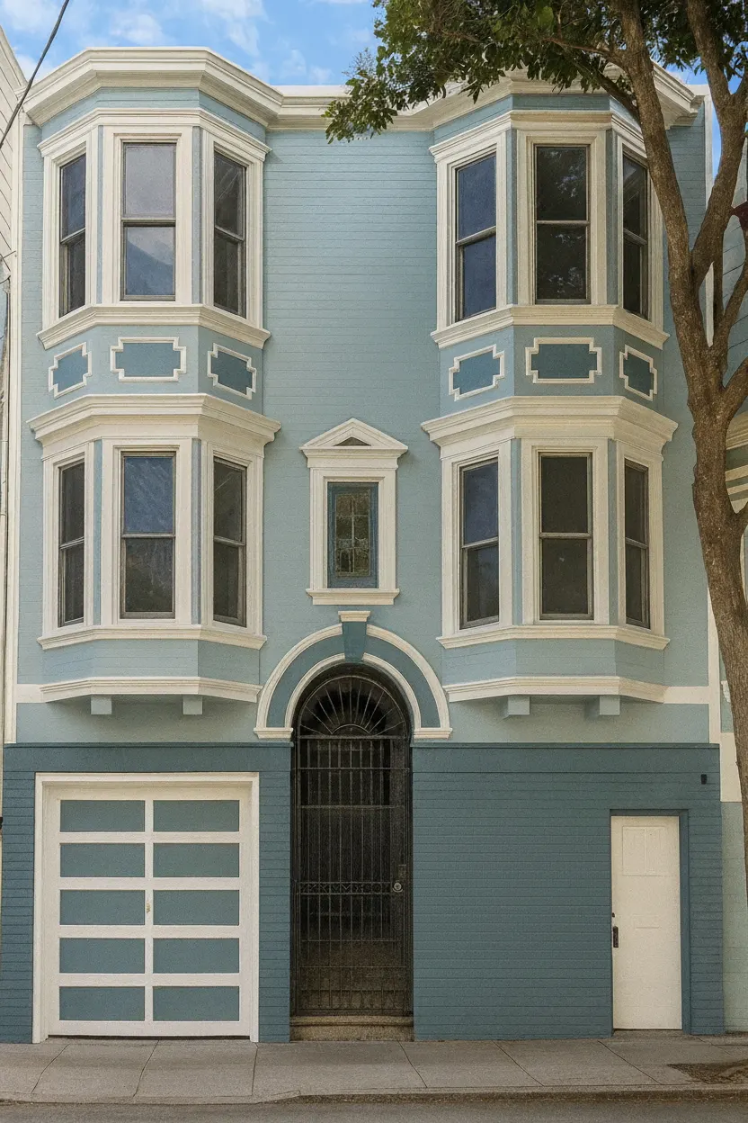 After: repainted Victorian exterior